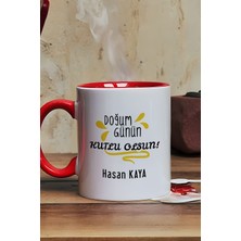 Hedizu Kişiye Özel Doğum Günü Hediyesi Kupa Bardak Kırmızı Anneye Babaya Arkadaşa Kardeşe Hediye