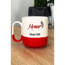 Hedizu Kişiye Özel Memur Pro Kupa Bardak Kırmızı
