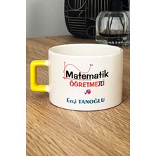 Hedizu Kişiye Özel Matematik Öğretmeni -3- Lüks Fincan Sarı Öğretmenler Günü Hediyesi