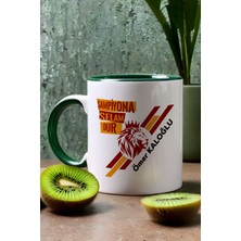 Hedizu Kişiye Özel Taraftar Sarı Kırmızı Kupa Bardak Yeşil Babaya Abiye Arkadaşa Hediye