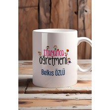 Hedizu Kişiye Özel Italyanca Öğretmeni Kupa Bardak Beyaz Öğretmenler Günü Hediyesi