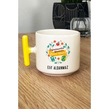 Hedizu Kişiye Özel Öğretmenler Günü Hediyesi Kupa Bardak T Kulplu Sarı