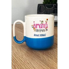 Hedizu Kişiye Özel Almanca Öğretmeni Pro Kupa Bardak Mavi Öğretmenler Günü Hediyesi