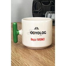 Hedizu Kişiye Özel Odyolog Kupa Bardak T Kulplu Yeşil Tıp Bayramı Hediyeleri