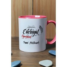 Hedizu Kişiye Özel Edebiyat Öğretmeni -2- Kupa Bardak Pembe Öğretmenler Günü Hediyesi