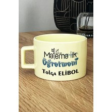 Hedizu Kişiye Özel Matematik Öğretmeni -2- Pastel Fincan Sarı Öğretmenler Günü Hediyesi