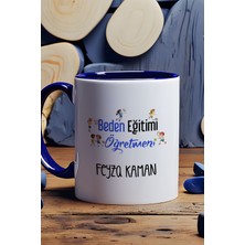 Hedizu Kişiye Özel Beden Eğitimi Öğretmeni Kupa Bardak Lacivert Öğretmenler Günü Hediyesi