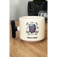 Hedizu Kişiye Özel Öğretmene Hediye Kupa Bardak T Kulplu Siyah Öğretmenler Günü Hediyesi