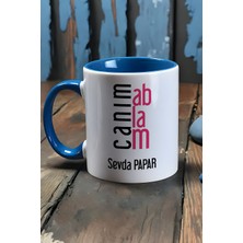 Hedizu Kişiye Özel Canım Ablam Kupa Bardak Mavi Ablaya Doğum Günü Hediyesi