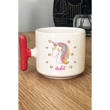 Hedizu Kişiye Özel Unicorn Kupa Bardak T Kulplu Pembe Kız Çocuğa Doğum Günü Hediyesi