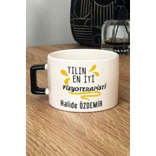 Hedizu Kişiye Özel Yılın En Iyi Fizyoterapisti Lüks Fincan Siyah Tıp Bayramı Hediyesi