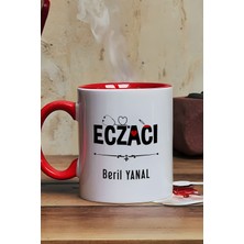 Hedizu Kişiye Özel Eczacı Kupa Bardak Kırmızı Tıp Bayramı Hediyesi