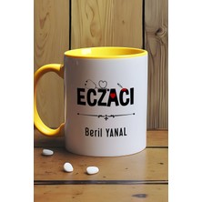 Hedizu Kişiye Özel Eczacı Kupa Bardak Sarı Tıp Bayramı Hediyesi