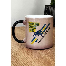 Hedizu Kişiye Özel Sarı Lacivert Taraftar Kupa Bardak Sihirli Abiye Babaya Arkadaşa Sevgiliye Hediye