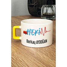 Hedizu Kişiye Özel Hekim Doktor Lüks Fincan Sarı 14 Mart Tıp Bayramı Hediyesi