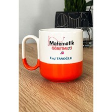 Hedizu Kişiye Özel Matematik Öğretmeni -3- Pro Kupa Bardak Turuncu Öğretmenler Günü Hediyesi