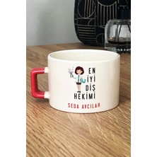 Hedizu Kişiye Özel Kadın En Iyi Diş Hekimi Lüks Fincan Turuncu