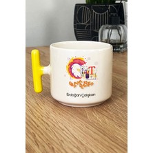 Hedizu Kişiye Özel Grafiker Kupa Bardak T Kulplu Sarı Grafikere Hediye