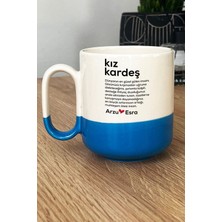 Hedizu Kişiye Özel Kız Kardeş Pro Kupa Bardak Mavi Ablaya Arkadaşa Doğum Günü Hediyesi
