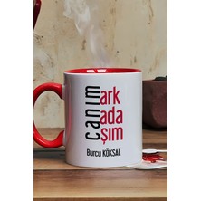 Hedizu Kişiye Özel Canım Arkadaşım Kupa Bardak Kırmızı Arkadaşa Hediye