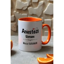 Hedizu Kişiye Özel Anestezi Uzmanı Kupa Bardak Turuncu Tıp Bayramı Hediyesi