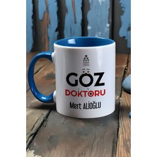 Hedizu Kişiye Özel Göz Doktoru Kupa Bardak Mavi Isme Özel Tıp Bayramı Hediyeleri