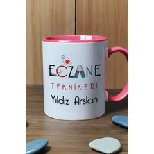 Hedizu Kişiye Özel Eczane Teknikeri Kupa Bardak Pembe Tıp Bayramı Hediyeleri