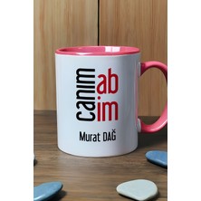 Hedizu Kişiye Özel Canım Abim Kupa Bardak Pembe Abiye Doğum Günü Hediyesi