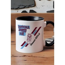 Hedizu Kişiye Özel Bordo Mavi Taraftar Kupa Bardak Siyah Abiye Babaya Sevgiliye Arkadaşa Hediye