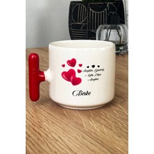 Hedizu Kişiye Özel Sevgililer Günü Hediyesi -2- Kupa Bardak T Kulplu Kırmızı