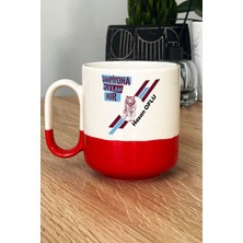 Hedizu Kişiye Özel Bordo Mavi Taraftar Pro Kupa Bardak Kırmızı Abiye Babaya Sevgiliye Arkadaşa Hediye