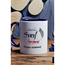 Hedizu Kişiye Özel Erkek Sınıf Öğretmeni Kupa Bardak Lacivert Öğretmenler Günü Hediyesi