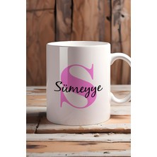 Hedizu Kişiye Özel Baş Harf ve Isim Yazılı Kupa Bardak Beyaz Doğum Günü Hediyesi