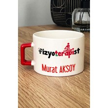 Hedizu Kişiye Özel Fizyoterapist Lüks Fincan Kırmızı Isme Özel Tıp Bayramı Hediyeleri
