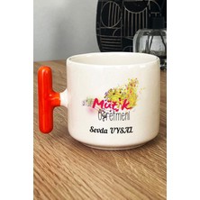 Hedizu Kişiye Özel Müzik Öğretmeni -2- Kupa Bardak T Kulplu Turuncu Öğretmenler Günü Hediyesi