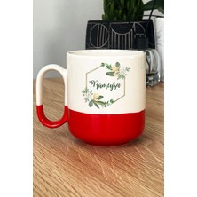 Hedizu Kişiye Özel Çiçekli Isme Özel Pro Kupa Bardak Kırmızı Arkadaşa Kardeşe Anneye Ablaya Hediye