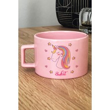 Hedizu Kişiye Özel Unicorn Pastel Fincan Pembe Kız Çocuğa Doğum Günü Hediyesi