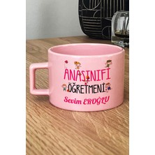 Hedizu Kişiye Özel Anasınıfı Öğretmeni -2- Pastel Fincan Pembe Öğretmenler Günü Hediyesi