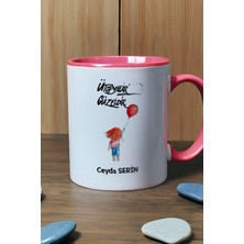 Hedizu Kişiye Özel Ütopyalar Güzeldir Kupa Bardak Pembe Arkadaşa Hediye