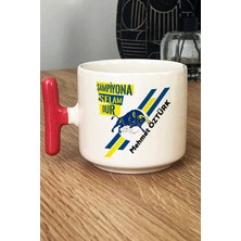 Hedizu Kişiye Özel Sarı Lacivert Taraftar Kupa Bardak T Kulplu Pembe Abiye Babaya Arkadaşa Sevgiliye Hediye