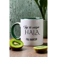 Hedizu Kişiye Özel Iyi Ki Varsın Hala Kupa Bardak Yeşil Doğum Günü Hediyesi