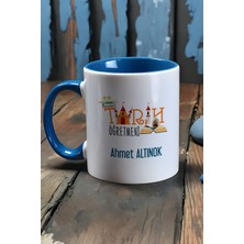 Hedizu Kişiye Özel Tarih Öğretmeni Kupa Bardak Mavi Öğretmenler Günü Hediyesi