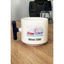 Hedizu Kişiye Özel Fen ve Teknoloji Öğretmeni Kupa Bardak T Kulplu Lacivert Öğretmenler Günü Hediyesi