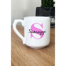 Hedizu Kişiye Özel Baş Harf ve Isim Yazılı Kupa Bardak Oval Doğum Günü Hediyesi