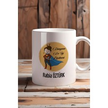 Hedizu Kişiye Özel Kadın Öğretmenler Günü Hediyesi Kupa Bardak Beyaz