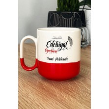 Hedizu Kişiye Özel Edebiyat Öğretmeni -2- Pro Kupa Bardak Kırmızı Öğretmenler Günü Hediyesi