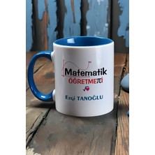 Hedizu Kişiye Özel Matematik Öğretmeni -3- Kupa Bardak Mavi Öğretmenler Günü Hediyesi