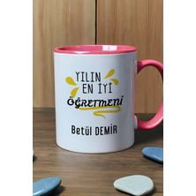 Hedizu Kişiye Özel Öğretmenler Günü Hediyesi Kupa Bardak Pembe Sınıf Öğretmenine Hediye