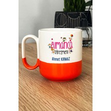 Hedizu Kişiye Özel Almanca Öğretmeni Pro Kupa Bardak Turuncu Öğretmenler Günü Hediyesi