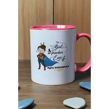 Hedizu Kişiye Özel Kadın Sınıf Öğretmeni Kupa Bardak Pembe Öğretmenler Günü Hediyesi